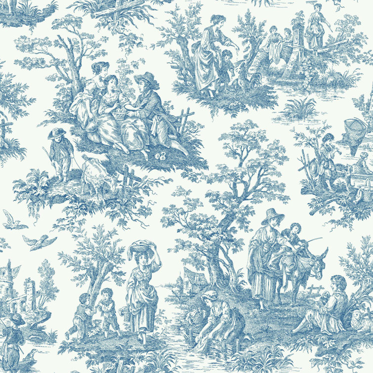 York Wallcoverings COUNTRY LIFE TOILE PEEL & STICK WALLPAPER & Reviews